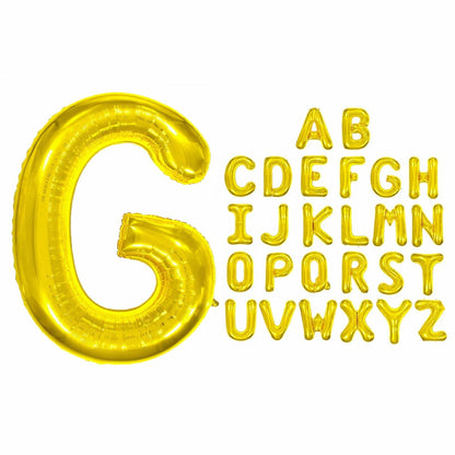 WRWMSLGO Letter Balloons 40in Large Alphabet E Gold Foil Mylar Balloon