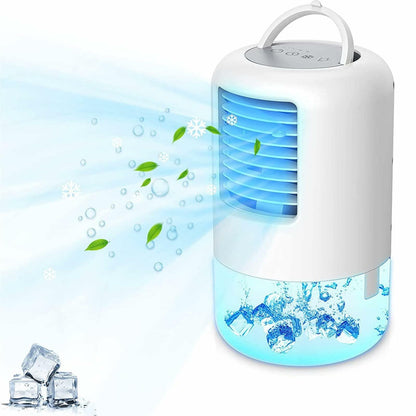 YUYTE Portable Air Conditioner Cooler Humidifier 3 Speeds 7 Colors 500ML White