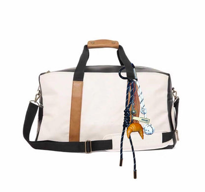 ZWOOGYM Handwoven Knot Charm Golf Club Bag Accessory Black White Green Brown