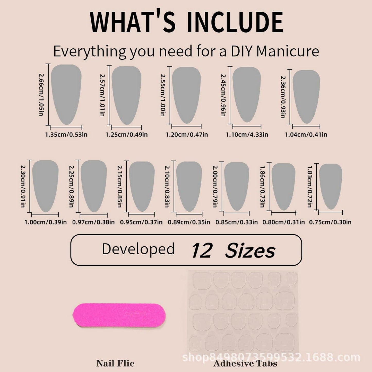 GRITOSE 24 Pcs Fall Maple Leaves Almond Medium Pink Matte Press On Nails