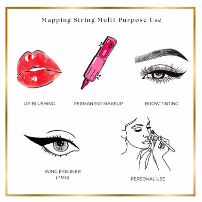 THABROWDOCTOR White Brow Mapping String 30m for Microblading & PMU