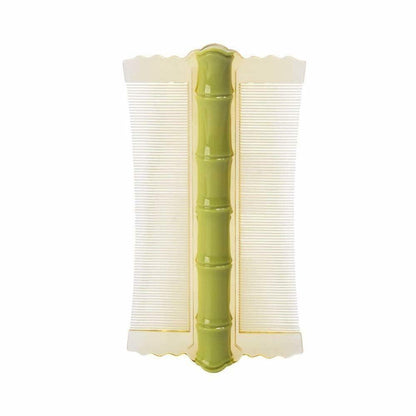 Green Double-Sided Anti-Static Hair Comb Fine Tooth with Handle Styling Tool