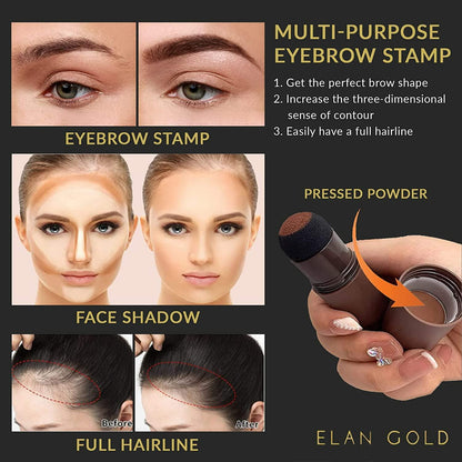 EGLD GOODLY Eyebrow Stamp Kit w/ Tweezer Waterproof Long-Lasting Nearly Black