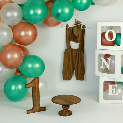 QIKOOLAA Pearl Green 12in Latex Balloons 120 Pack Green Christmas Party