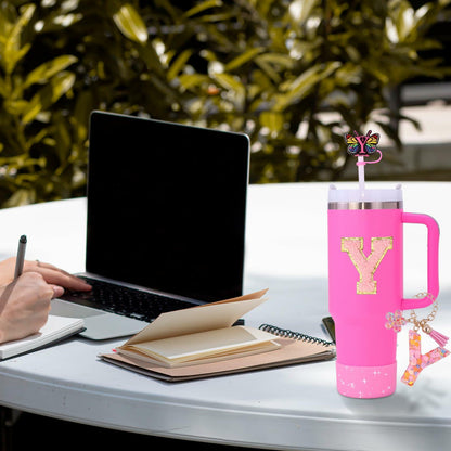 Liangang 9PCS Pink Stanley Cup Accessories Set for 30oz & 40oz Cups