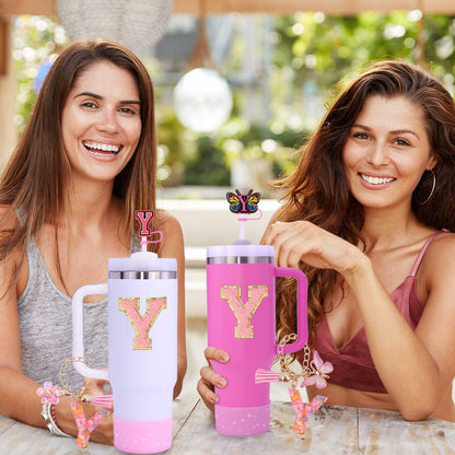 Liangang 9PCS Pink Stanley Cup Accessories Set for 30oz & 40oz Cups
