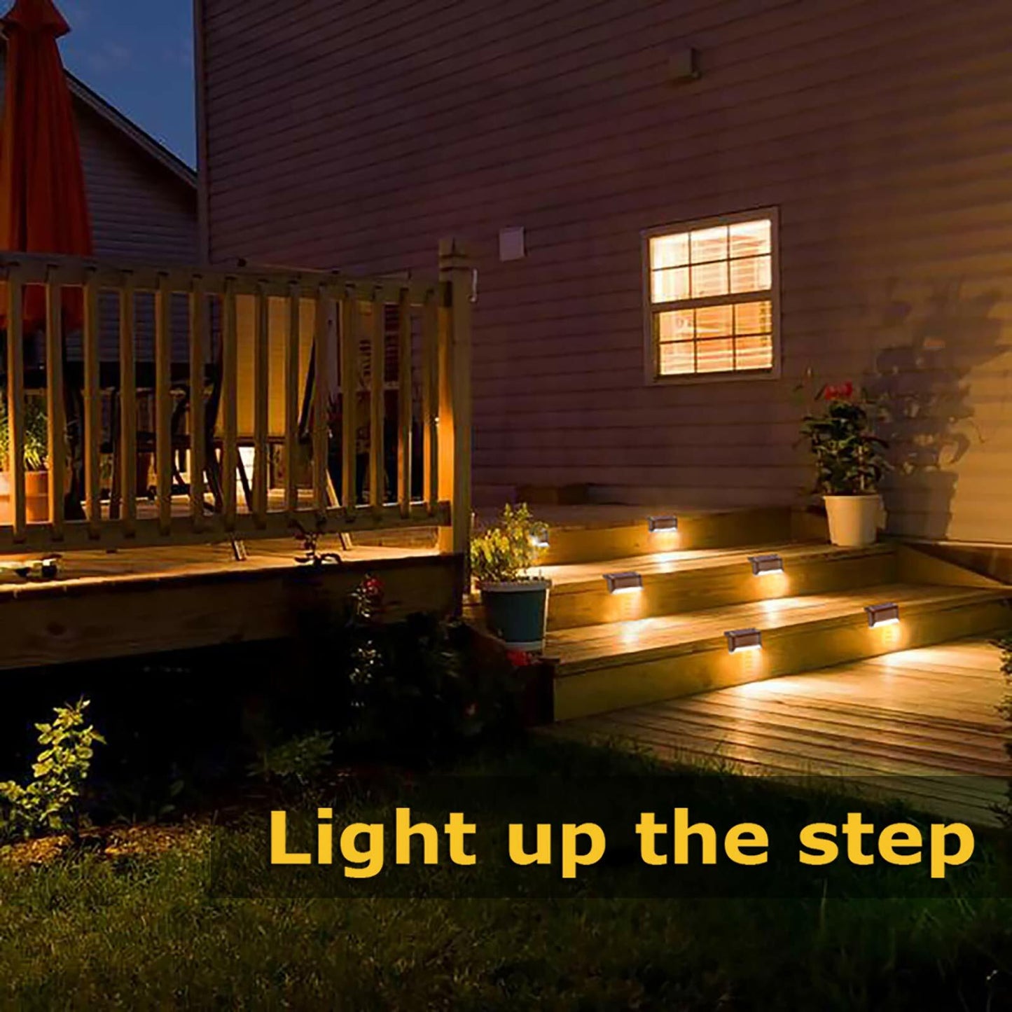 Phereu Solar Deck Lights 16 Pack LED Waterproof Outdoor Warm White Brown
