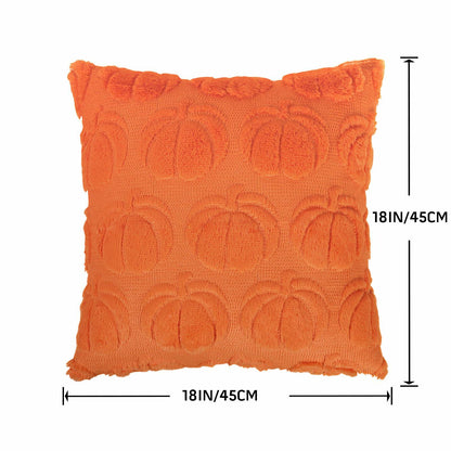 Hongsome Fall Pumpkin Decor Throw Pillow Covers 18x18in Set of 2 Orange