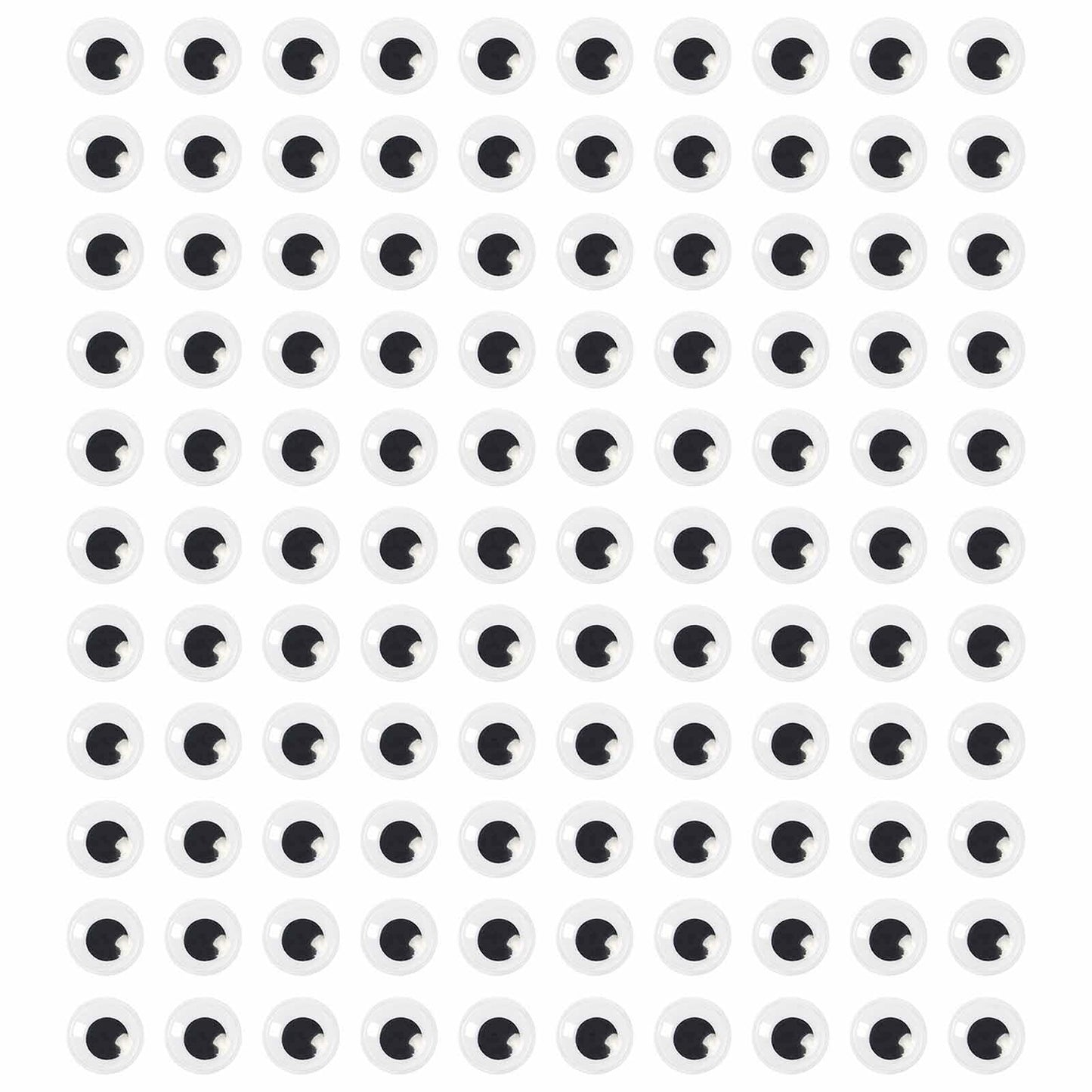 humyeam 1000pcs 8mm White Self-Adhesive Googly Wiggle Eyes for Crafts