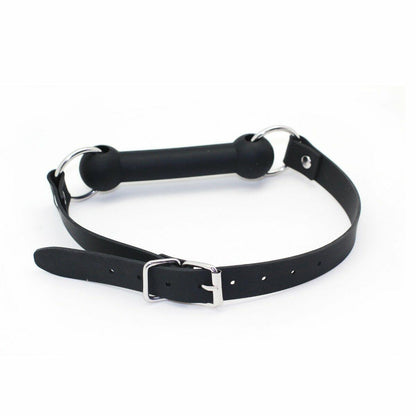SMspade Sex Mouth Gag Bit Dog Bone Black BDSM Bondage Restraint