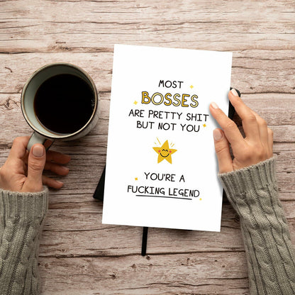 Ogeby Funny Boss Day Card for Him & Her | Humorous Appreciation Gift