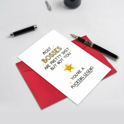 Ogeby Funny Boss Day Card for Him & Her | Humorous Appreciation Gift