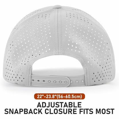 Falidem 5-Panel Trucker Hat Quick Dry Laser Cut Mesh Snapback Baseball Cap