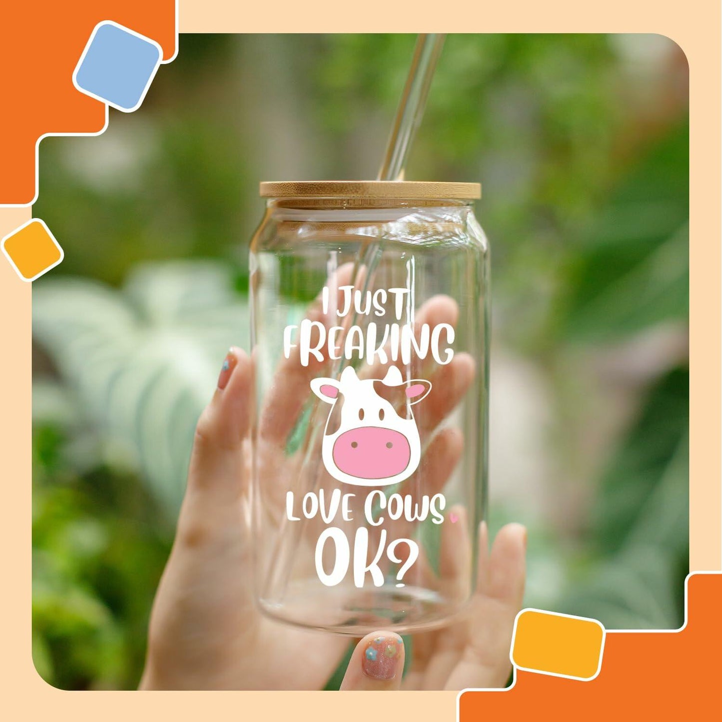 NewEleven 16oz Coffee Mug Cow Gifts For Women Cute Funny Birthday Gift