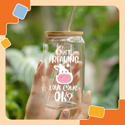 NewEleven 16oz Coffee Mug Cow Gifts For Women Cute Funny Birthday Gift