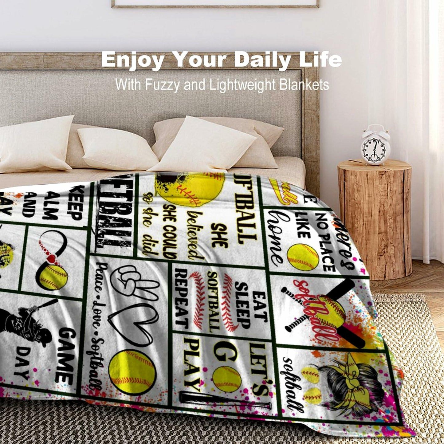 Soccer Blanket Ultra Soft Flannel Throw 80"x60" Bed Couch Sofa All Seasons