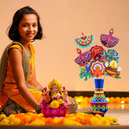HOWAF 32pcs Diwali Table Decorations Centerpiece Sticks Photo Booth Props