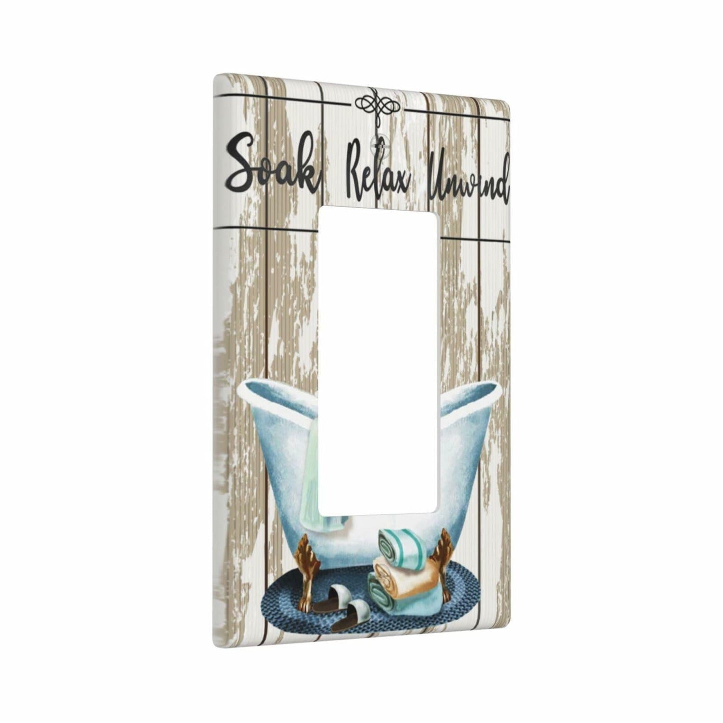 OHZOLLAN Inspirational Quote Rustic Barn Wood Single Rocker Light Switch Cover