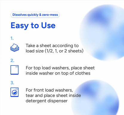 Nature Spin Eco Laundry Detergent Sheets Unscented 30 Count Pack