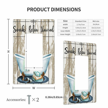 OHZOLLAN Inspirational Quote Rustic Barn Wood Single Rocker Light Switch Cover