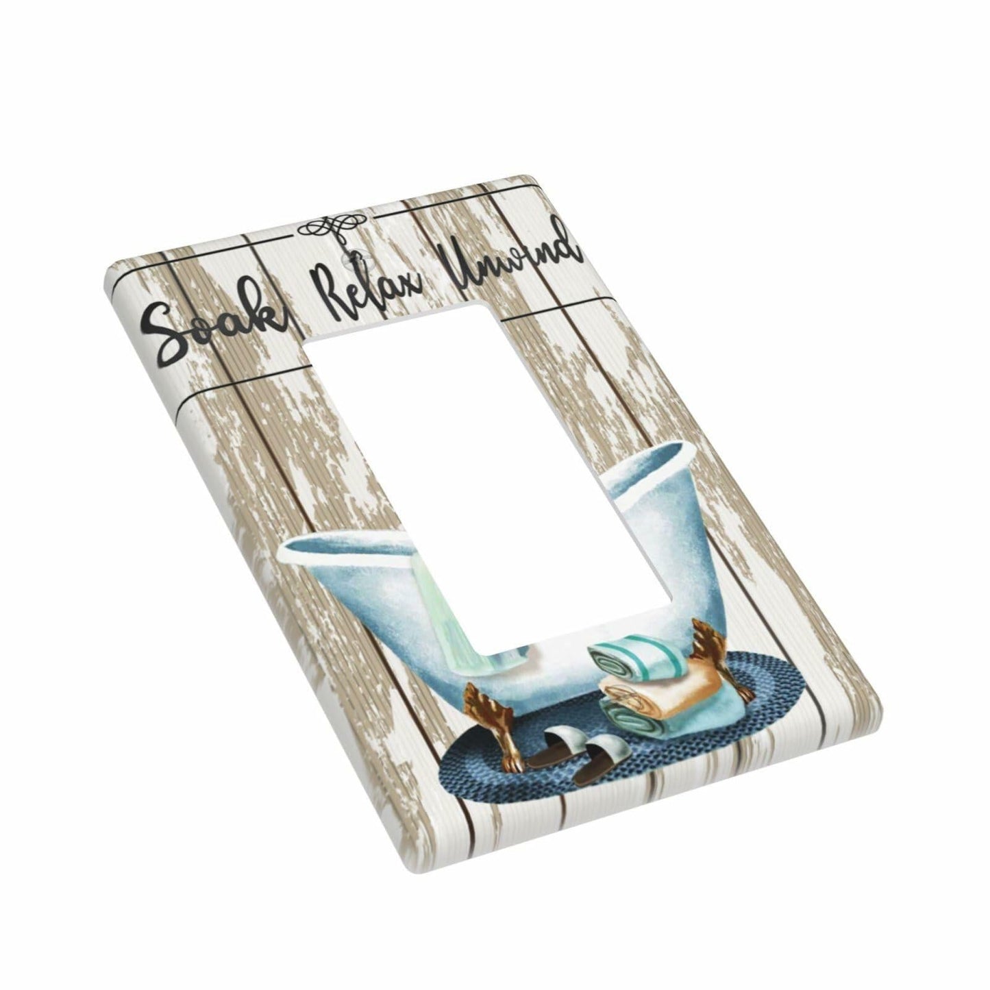 OHZOLLAN Inspirational Quote Rustic Barn Wood Single Rocker Light Switch Cover