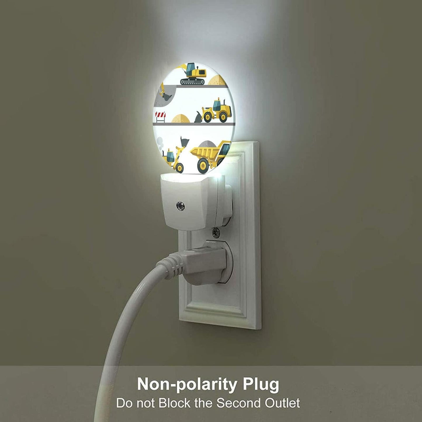 Axayaz Construction Truck Plug In Night Light LED Excavator Loader Lamp