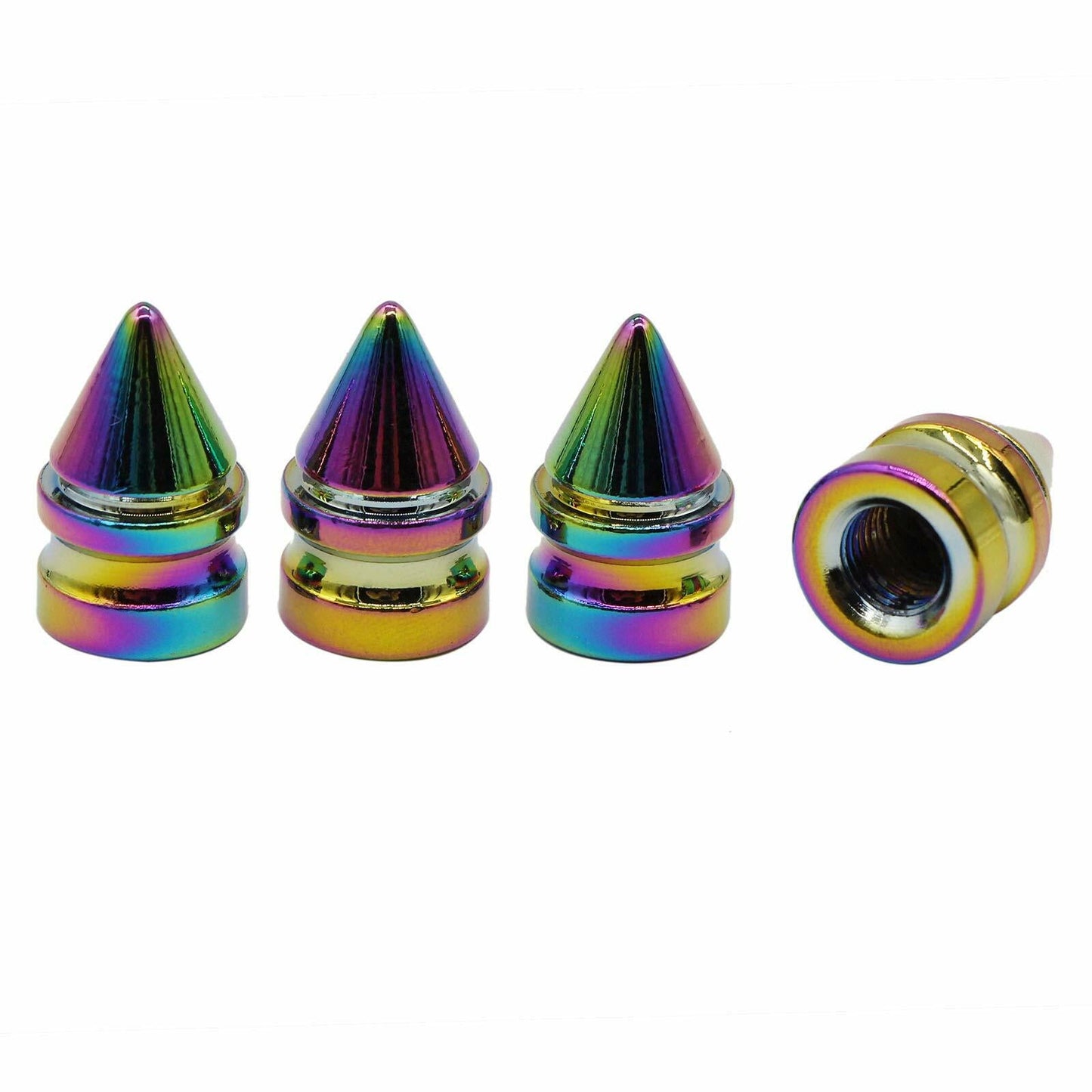 ACCRETION Aluminium Impale Spike Valve Stem Caps Colorful 4 Pack