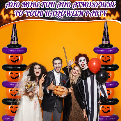 Lunmon Halloween Inflatable Ball Party Kit 24 Pcs Pumpkin Pool Floats