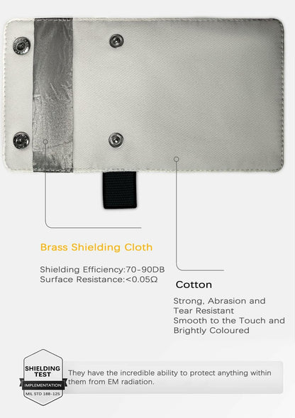 Faraday Bag for Key Fob RFID Signal Blocking Car Key Protector White