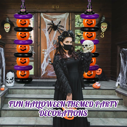 Lunmon Halloween Inflatable Ball Party Kit 24 Pcs Pumpkin Pool Floats
