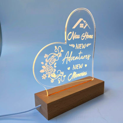 Boniavotlas Dimmable Multicolor Wood Night Light Housewarming Gift