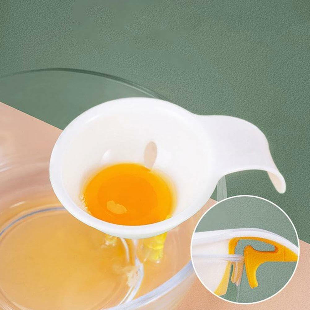 WsjiaboFux White Egg Yolk Separator Plastic Strainer for Baking 1 Count