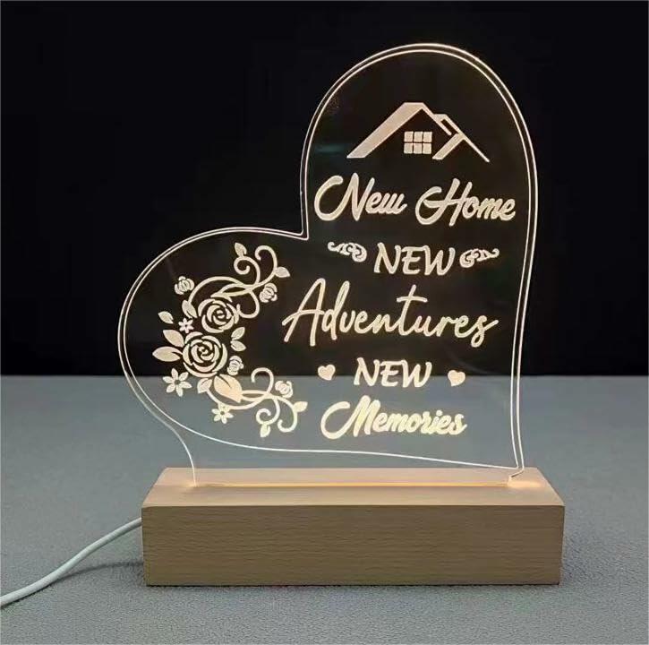 Boniavotlas Dimmable Multicolor Wood Night Light Housewarming Gift