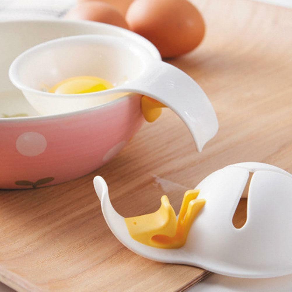 WsjiaboFux White Egg Yolk Separator Plastic Strainer for Baking 1 Count