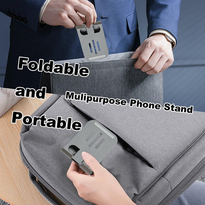 Joe zlvy Cell Phone Stand 360° Rotatable Adjustable Foldable Silvery