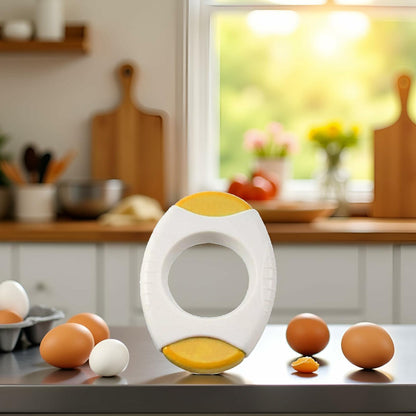 Juroicessry Yellow Egg Shell Opener Cutter Kitchen Tool Acacia Wood