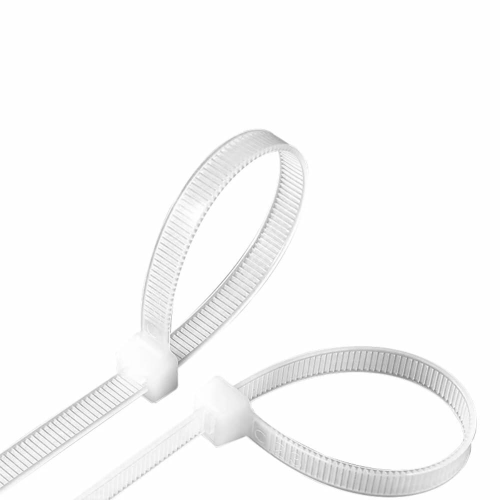 AUHKO 8in Heavy Duty Nylon Zip Cable Ties White 121lbs Tensile Strength