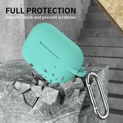 GMUDA Silicone Cover for AirPods Pro 1 & 2 with Keychain Mint Green