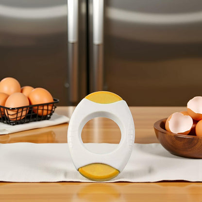 Juroicessry Yellow Egg Shell Opener Cutter Kitchen Tool Acacia Wood