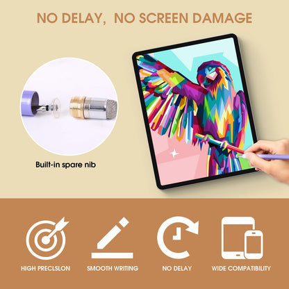 KRSABO 2-in-1 Capacitive Touch Screen Stylus Pen 2 Pack Black White Aluminum