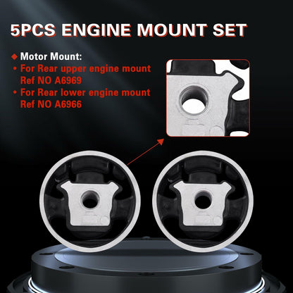 QRYIPPDM Engine Motor Mount Set for Ford Focus 2.0L Auto 2000-2004