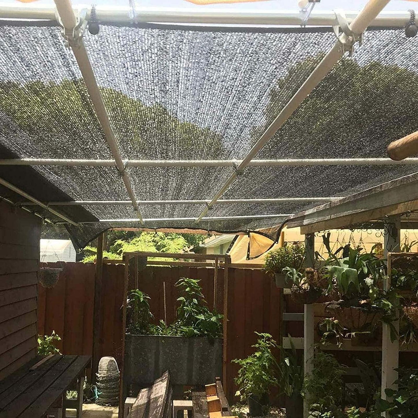 YLFFFZZZ 40% Shade Cloth 20x20FT Sun Mesh with Grommets UV Resistant