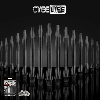CyeeLife Dart Shafts 15 Pack with O Rings Dart Accessories Black