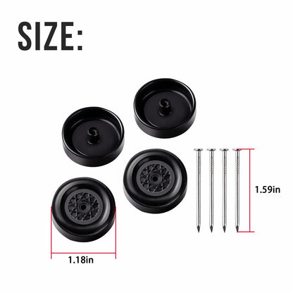 SeDeplacer Polished Axles & Prepped Wheels Kit 4Pcs Axles 4Pcs Wheels