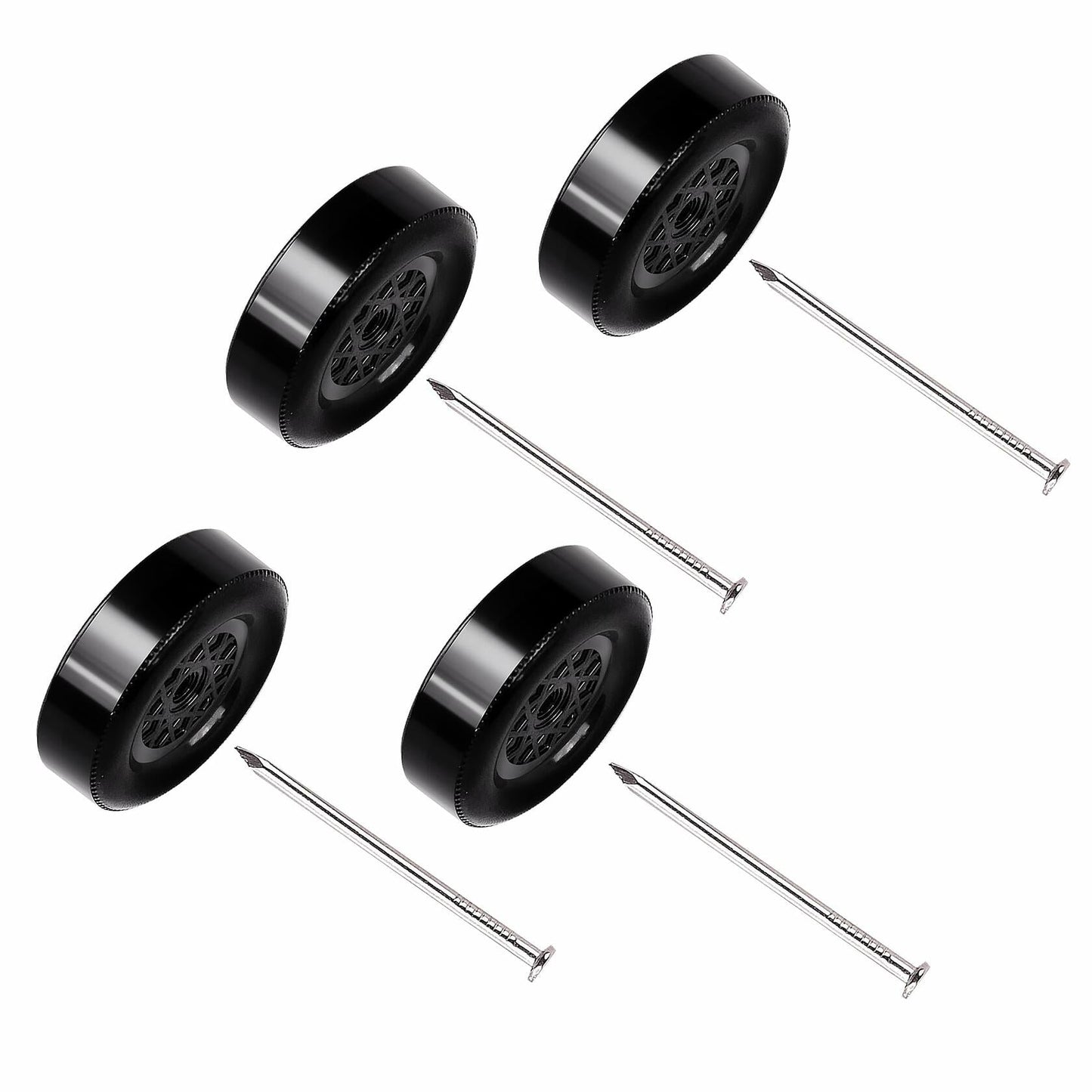 SeDeplacer Polished Axles & Prepped Wheels Kit 4Pcs Axles 4Pcs Wheels