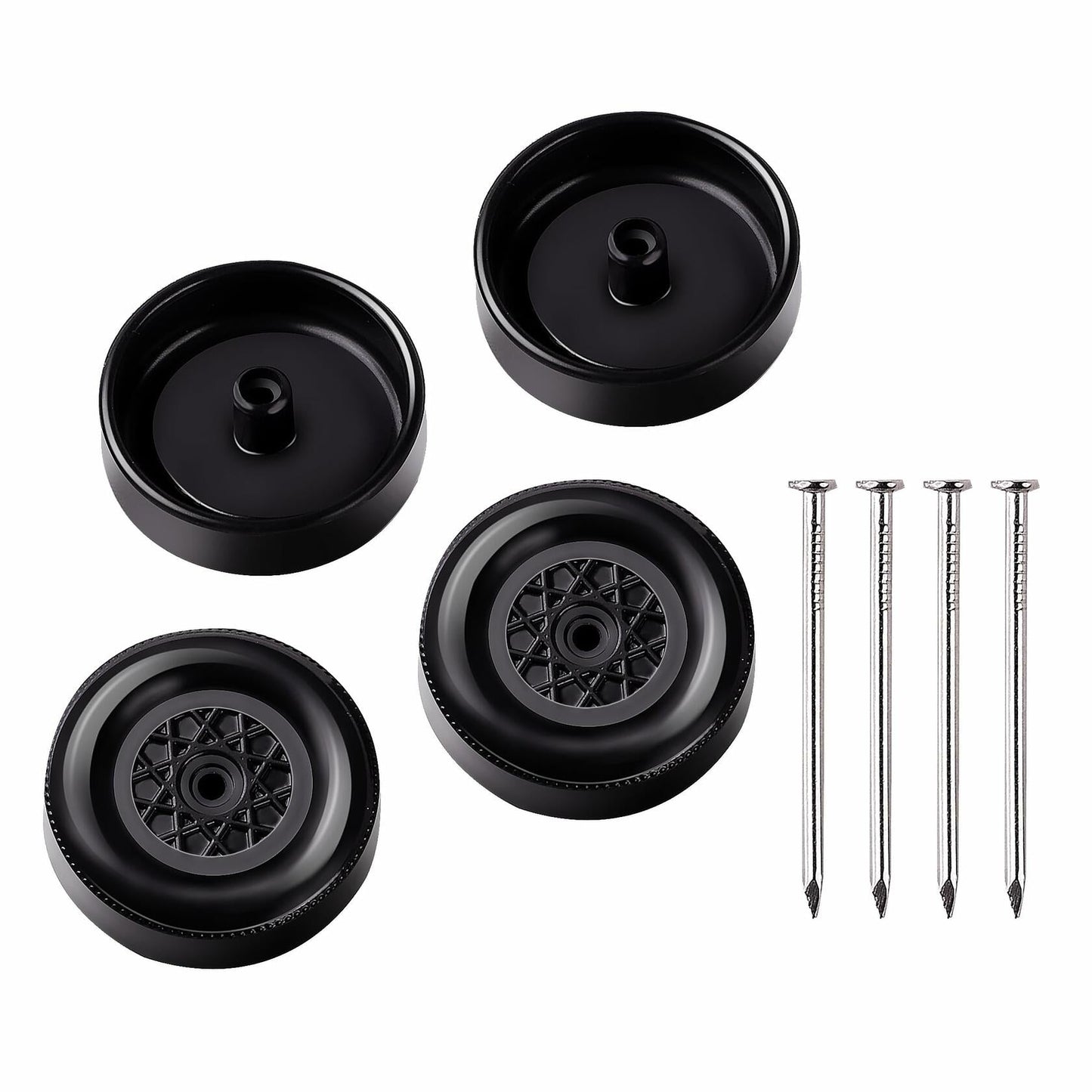 SeDeplacer Polished Axles & Prepped Wheels Kit 4Pcs Axles 4Pcs Wheels