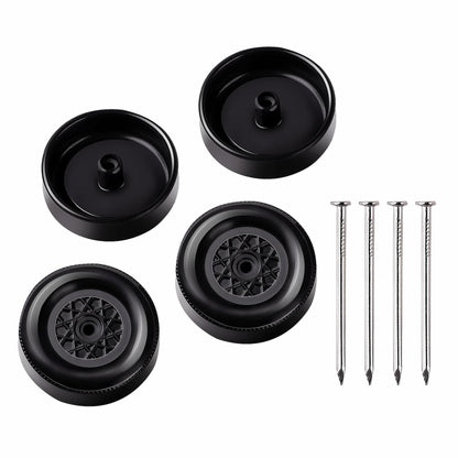 SeDeplacer Polished Axles & Prepped Wheels Kit 4Pcs Axles 4Pcs Wheels