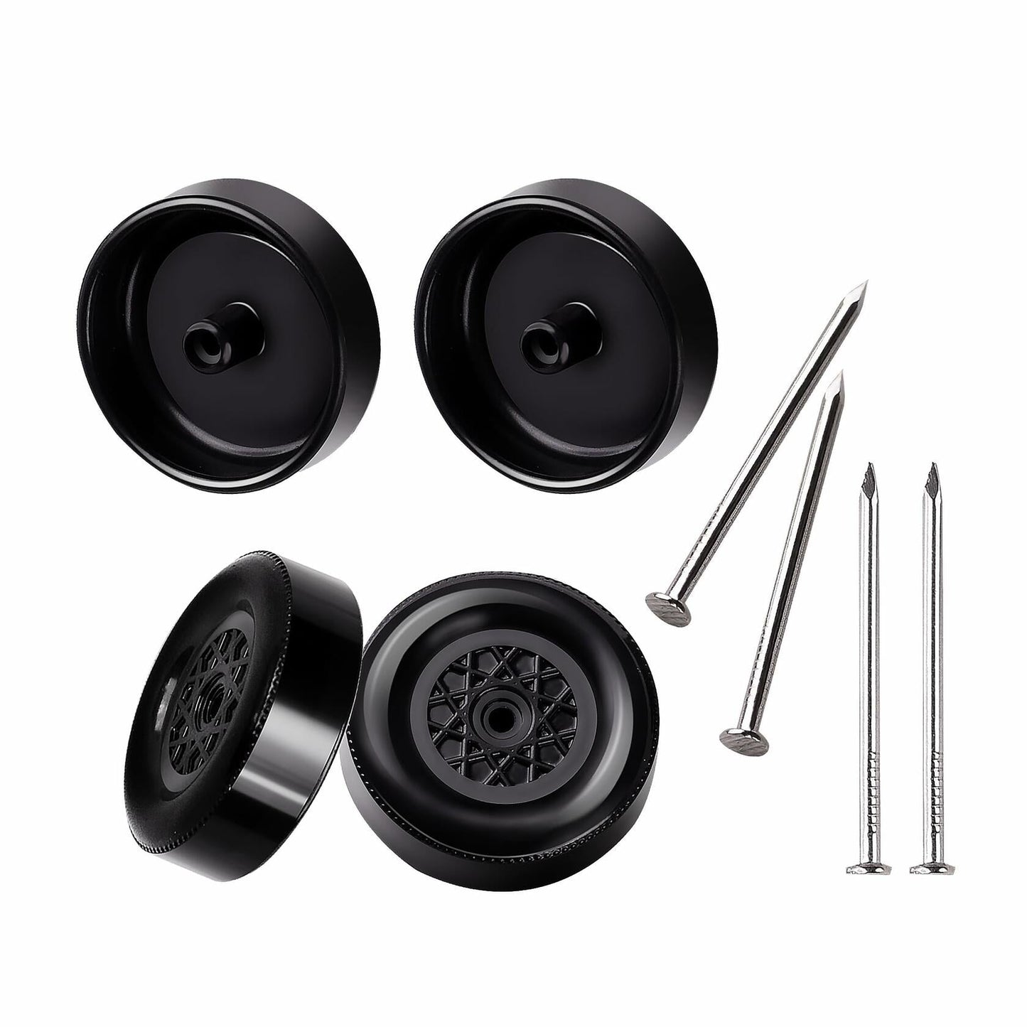 SeDeplacer Polished Axles & Prepped Wheels Kit 4Pcs Axles 4Pcs Wheels