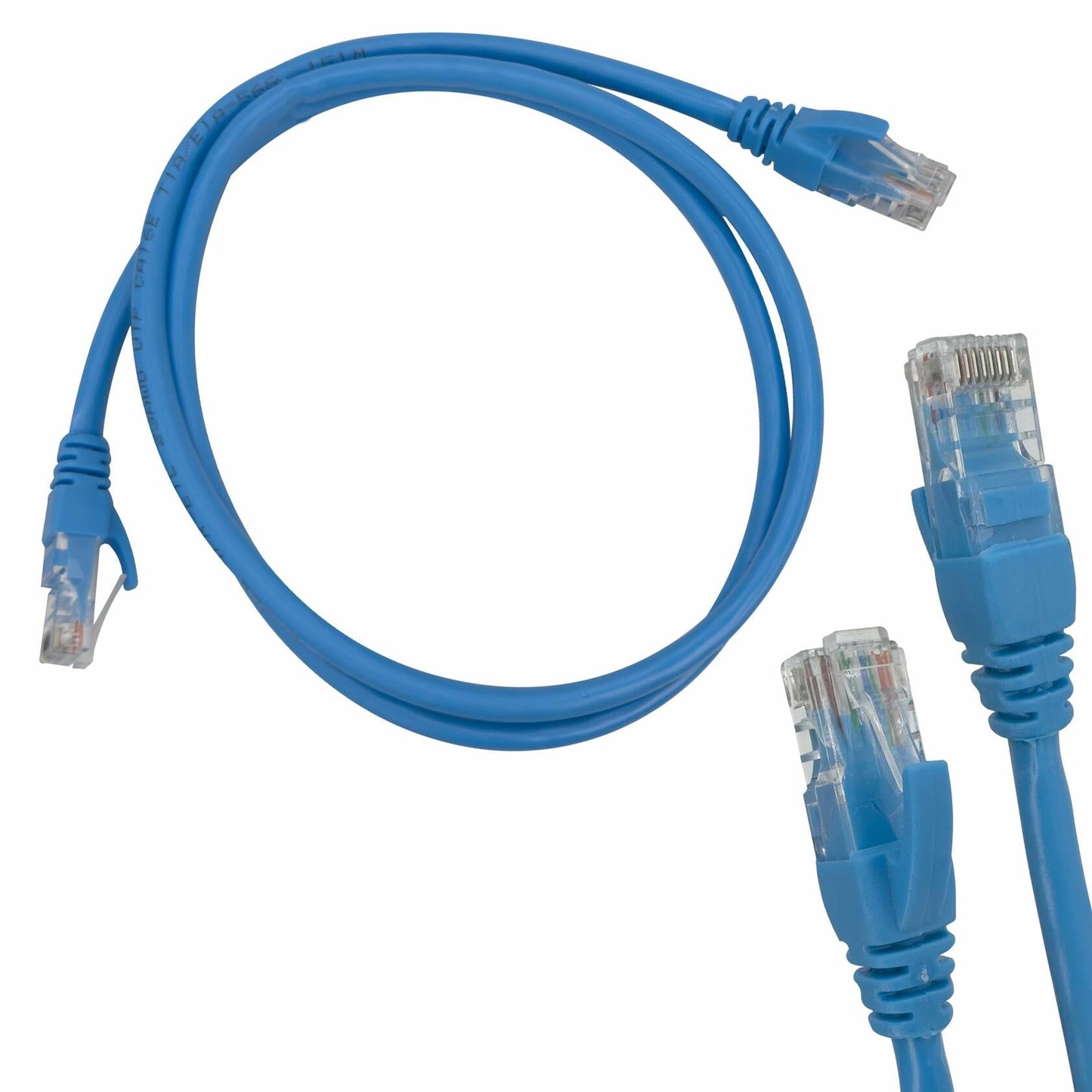 NTCFL Cat6 Patch Cable 1m Light Blue 10Gbps 250MHz Gold Plated Tips