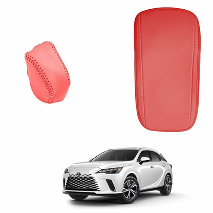 Dragon Art Leather Gear Shift Knob Cover for Lexus NX RX 2022-2023